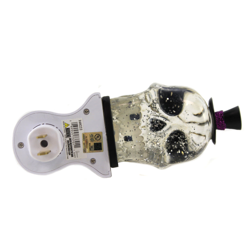 (47159) Halloween Skull Nightlight, 7.25 Inch, Electric Bow Tie 160222