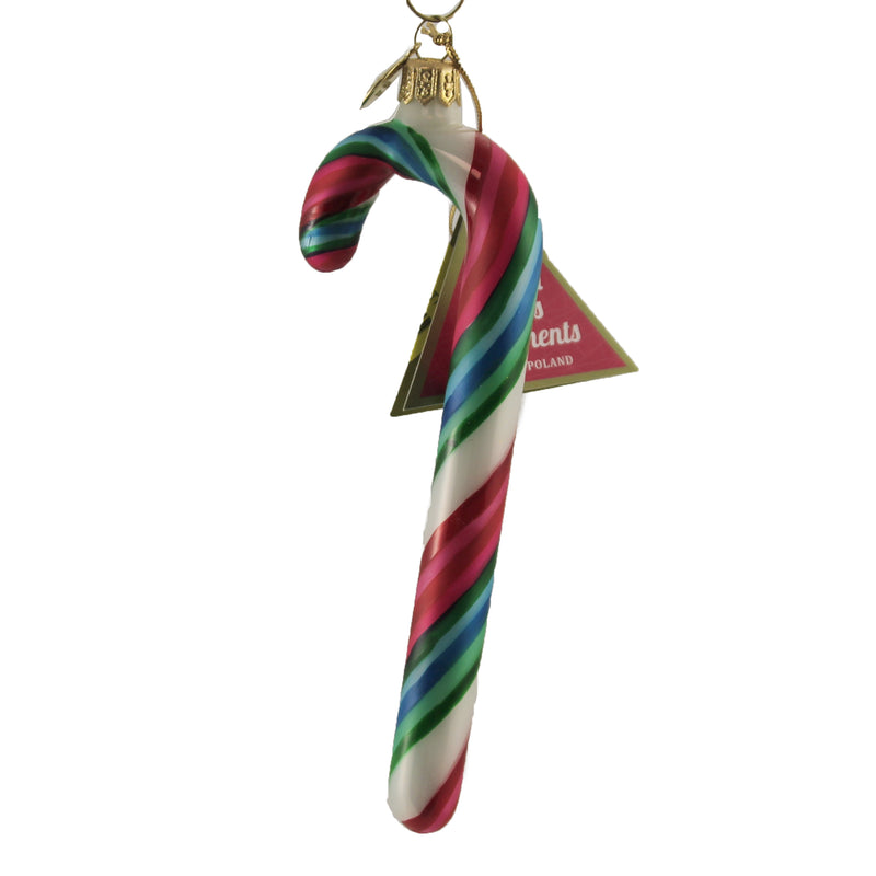 Sweet Confection Candy Cane - 1 Ornament 6 Inch, Glass - Ornament Sweet Candy Fruity 14754 (47170)