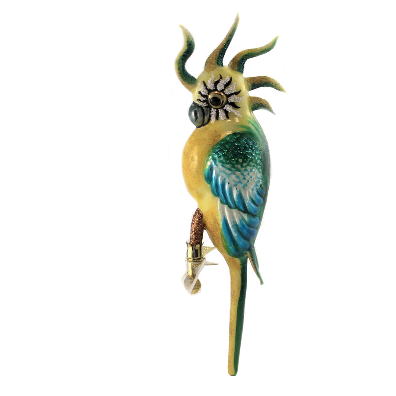 Morawski Turquoise Teal Feathered Parrot Ornament Tropical Bird Macaw 10120 (47183)