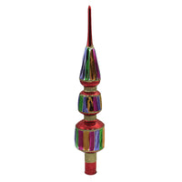 (47197) Christina's World 3 Tiered Rainbow Finial, 12.00 Inch, Tree Topper Pride Lgbtq Fin999