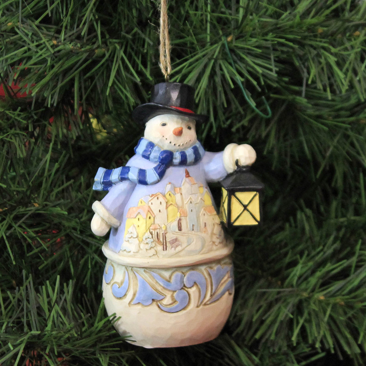 Jim Shore Snowman Village Scene Ornament - - SBKGifts.com