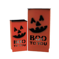 (47435) Halloween Lighted Boo Buckets, 15.00 Inch, Luminary Pumpkin Set/2 50533915