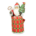 4.50 Inch Santa With Tree Ornament. Country Living 6007451 (47544)