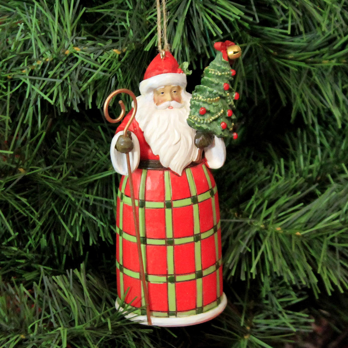 Jim Shore Santa With Tree Ornament. - - SBKGifts.com