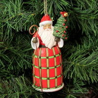 Jim Shore Santa With Tree Ornament. - - SBKGifts.com