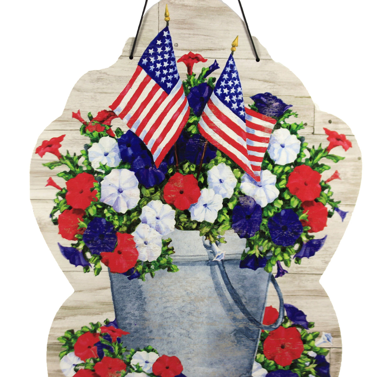 Home & Garden Patriotic Pail Hang Around - - SBKGifts.com