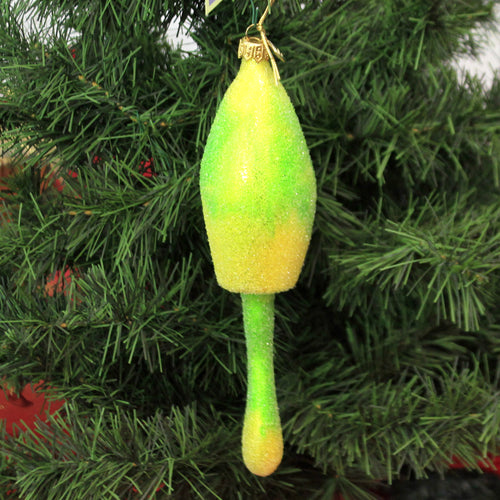 Morawski Lime Green Glittered Mushroom - - SBKGifts.com