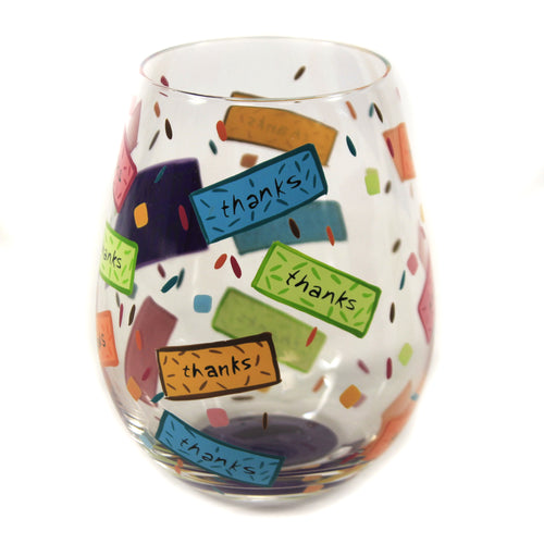 Tabletop Many Thanks Stemless Wine Glass - - SBKGifts.com