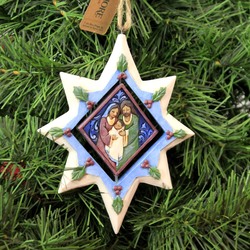 Jim Shore Star Ornament With Holy Family - - SBKGifts.com