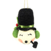 (48090) Holiday Ornament Holly Jolly Felt Snowman, 4.25 Inch, Frosty Felt Folksy Retro Wo2241