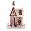 (48120) Christmas Candy Cane Cottage, 14.00 Inch, Village Light Up Putz Retro Hou301