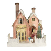 (48121) Christmas Manor House, 14.00 Inch, Village Light Up Putz Retro Hou306