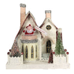 8.00 Inch Santas House Village Putz Light Up Retro Hou305 (48122)