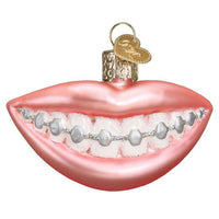 (48139) Old World Christmas Braces, 1.75 Inch, Healthy Strong Teeth 36289