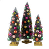 (48157) Christmas Silver Rainbow Trees, 16.50 Inch, Putz Village Retro Ms2157s