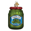 (48158) Old World Christmas Jar Of Pickles, 3.50 Inch, Whole Dill 32463