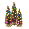 (48159) Christmas Gold Rainbow Trees, 16.50 Inch, Putz Village Retro Ms2157g