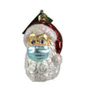 (48162) Old World Christmas Santa With Face Mask, 4.50 Inch, Ornament Pandemic 40319