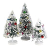 (48164) Christmas Green Snow Forest Trees, 13.50 Inch, Putz Village Retro Cd1412grm