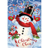 (48205) Home & Garden Candy Cane Snowman Flag, 17.75 Inch, Christmas 4414Fm