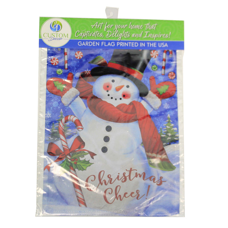 Home & Garden Candy Cane Snowman Flag - - SBKGifts.com