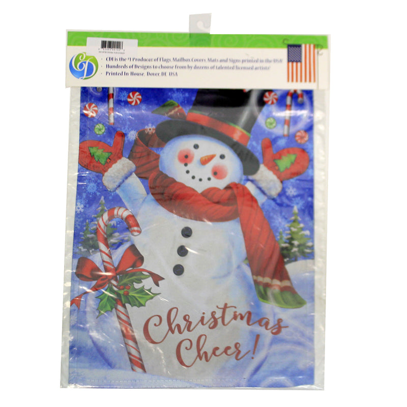 Home & Garden Candy Cane Snowman Flag - - SBKGifts.com