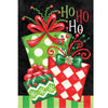 (48208) Home & Garden Gifts And Bows Flag, 17.75 Inch, Christmas Presents 4432Fm