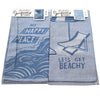 (48245) Tabletop Beach Life Dish Towels Set/2, 28.00 Inch, 100% Cotton Clean Up Kitchen 103686*103872