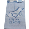 (48245) Tabletop Beach Life Dish Towels Set/2, 28.00 Inch, 100% Cotton Clean Up Kitchen 103686*103872