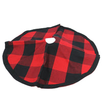 (48255) Christmas Red Black Buffalo Plaid Skirt, 24.00 Inch, Tree Christmas Decorate 107269