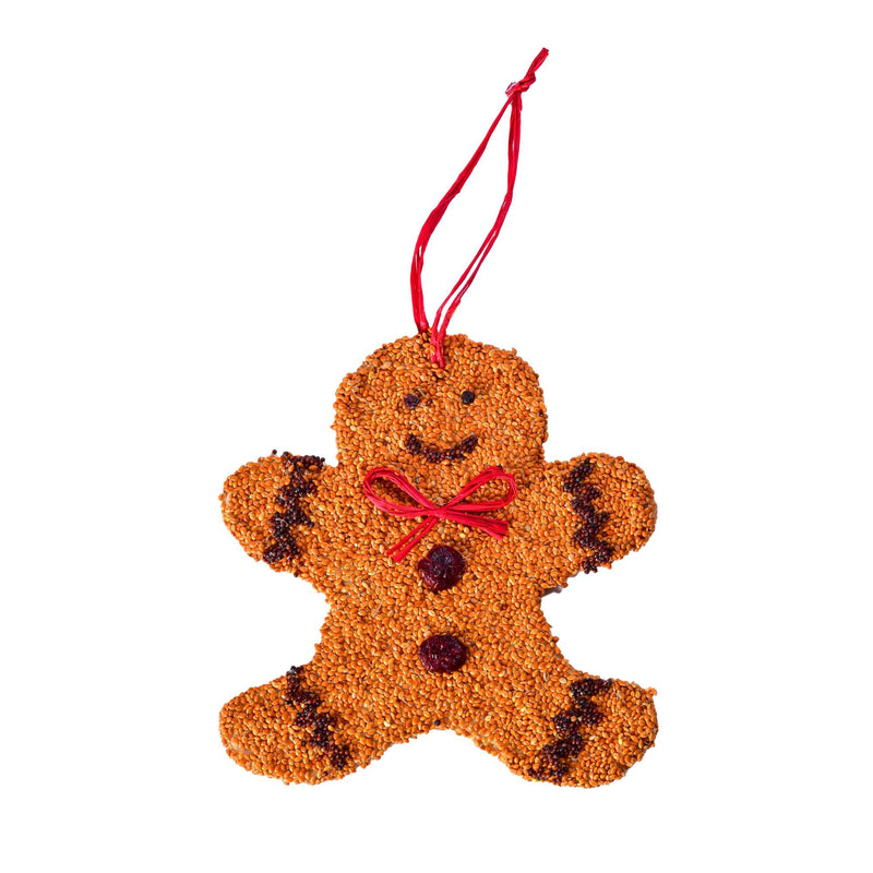 5.50 Inch Gingerbread Man Christmas Cookie 1Pc Single Bell Bird Food 717 (48263)