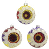 (48347) Santa Land Fire & Ice Reflectors S/3, 4.00 Inch, Ornament Ball Indent Vintage 20M1050