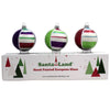 (48350) Santa Land Candyland Stripes S/3, 4.00 Inch, Ornament Candy Sweet Treat Hard 20M1080