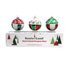 (48365) Santa Land Colors Of Christmas S/3, 4.00 Inch, Ornament Snowflake Ball 20M1120