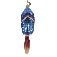 Morawski Blue Space Ship With Flame - - SBKGifts.com