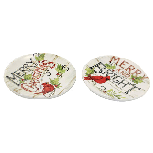 Tabletop Evergreen Canape Plates Set/4 - - SBKGifts.com