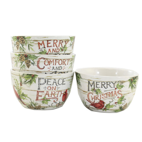 Tabletop Evergreen Ice Cream Bowl Set/4 - - SBKGifts.com