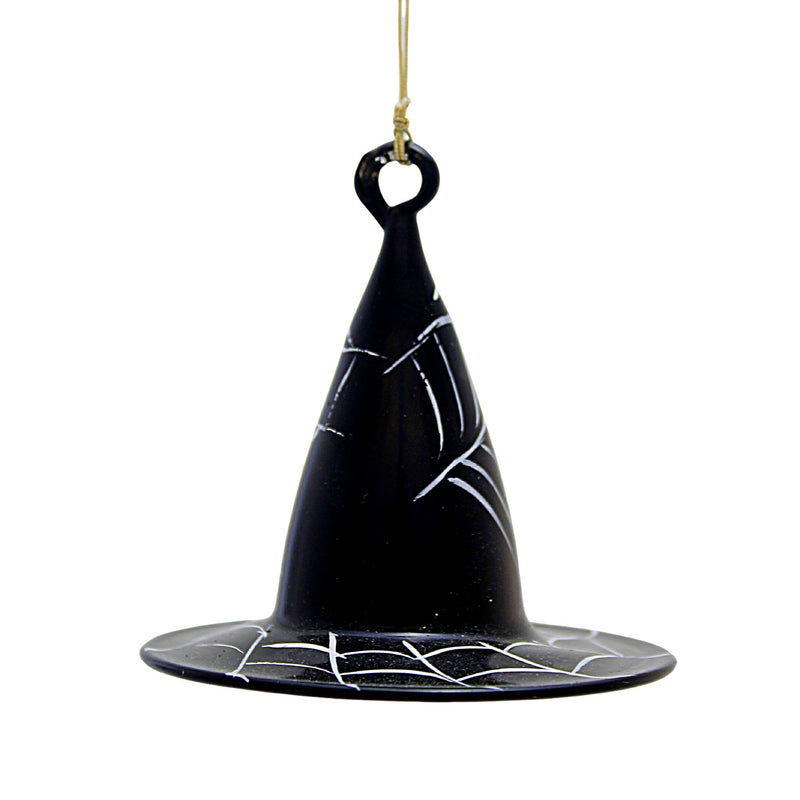 De Carlini Black Witch's Hat W/ Spider Webs - - SBKGifts.com