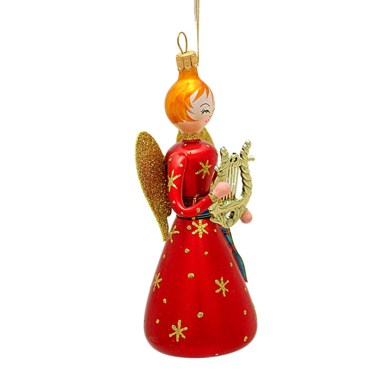 De Carlini Angel With Golden Harp - - SBKGifts.com