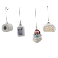 (48424) Holiday Ornament Survival Kit 2020, 3.00 Inch, Santa Sanitizer Toilet Paper Go8127