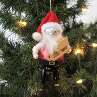 De Carlini Italian Ornaments Toymaker Santa W/ Sled - - SBKGifts.com