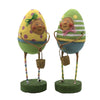 (48544) Lori Mitchell Eggland's Best Duo, 5.75 Inch, Easter Crazy Socks Baskets 80059.