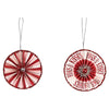 Bethany Lowe Valentine Rosette Ornaments Set/4 - - SBKGifts.com