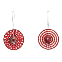 Bethany Lowe Valentine Rosette Ornaments Set/4 - - SBKGifts.com