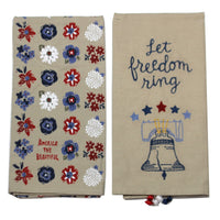 (48573) Primitives By Kathy Liberty Bell Dish Towel, 26.00 Inch, Freedom Stars American 103960.988