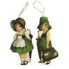 (48582) Saint Patricks Luck O' Irish Dummy Board Orn, 4.00 Inch, Ornaments Set/4 Vintage Rl8230