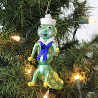 De Carlini Italian Ornaments Baby Caterpillar W/ Sailor Hat - - SBKGifts.com