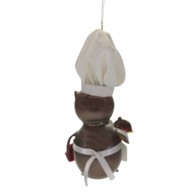 De Carlini Italian Ornaments Holiday Baking Chef Owl - - SBKGifts.com