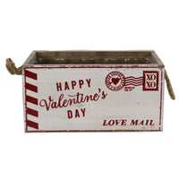 (48649) Home & Garden Love Mail Wood Planter, 4.50 Inch, Valentine's Day  Love Xoxo 9740384