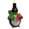 (48667) De Carlini Penguin Holding Book, 5.00 Inch, Christmas Ornament Bird A2167